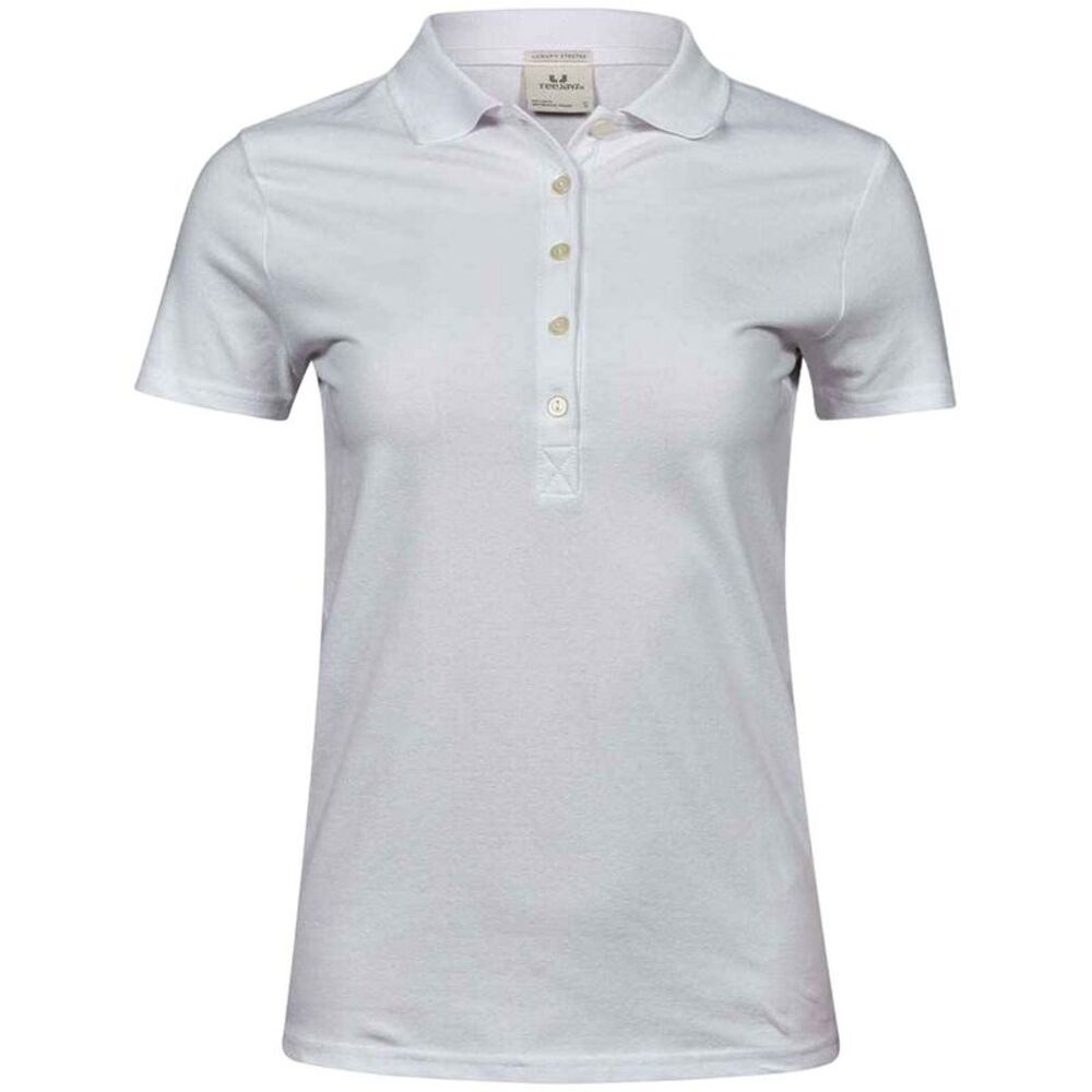Tee Jays Womens/Ladies Luxury Stretch Polo Shirt / White
